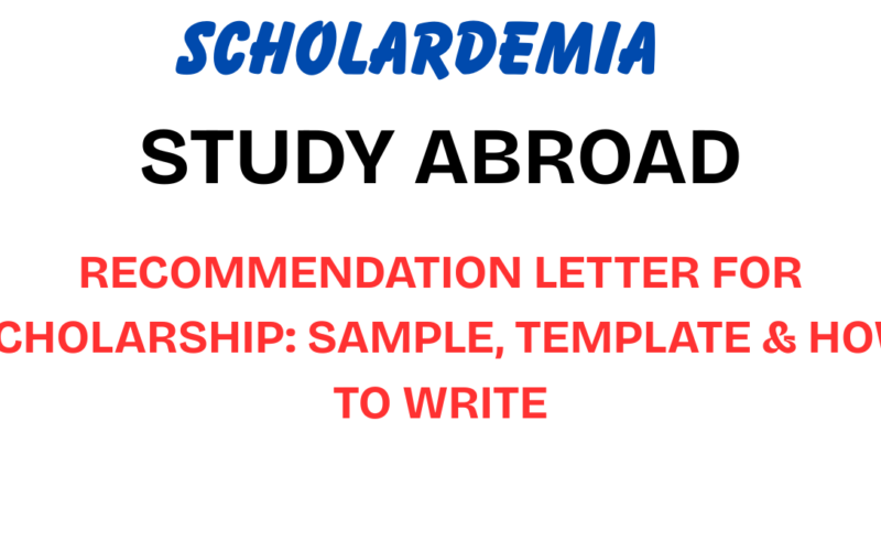Recommendation Letter for Scholarship: Sample, Template & How to Write