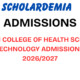 Assam College of Health Sciences and Technology Admission Form 2026/2027