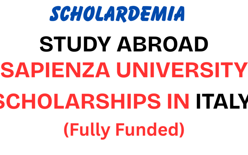 Sapienza University Scholarships in Italy (Fully Funded)