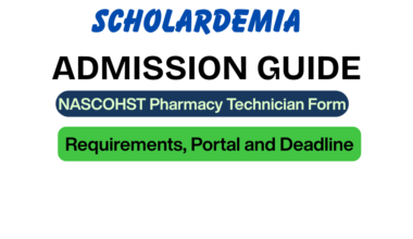 NASCOHST Pharmacy Technician Form 2026/2027: Requirements, Portal and Deadline