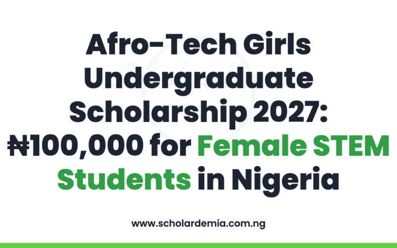 Afro-Tech Girls Undergraduate Scholarship 2027: ₦100,000 for Female STEM Students in Nigeria