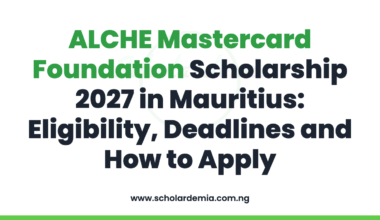 ALCHE Mastercard Foundation Scholarship 2027 in Mauritius: Eligibility, Deadlines and How to Apply