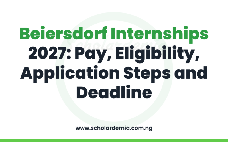 Beiersdorf Internships 2027: Pay, Eligibility, Application Steps and Deadline