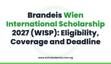 Brandeis Wien International Scholarship 2027 (WISP): Eligibility, Coverage and Deadline