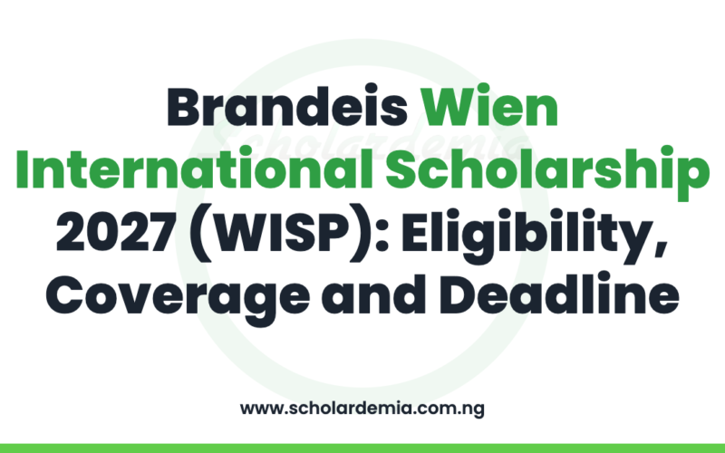 Brandeis Wien International Scholarship 2027 (WISP): Eligibility, Coverage and Deadline
