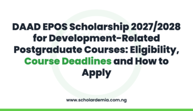 DAAD EPOS Scholarship 2027/2028 for Development-Related Postgraduate Courses: Eligibility, Course Deadlines and How to Apply