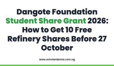 Dangote Foundation Student Share Grant 2026: How to Get 10 Free Refinery Shares Before 27 October