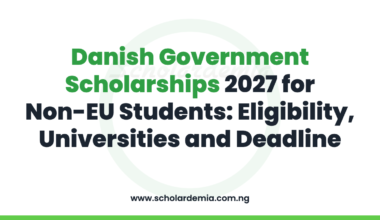 Danish Government Scholarships 2027 for Non-EU Students: Eligibility, Universities and Deadline