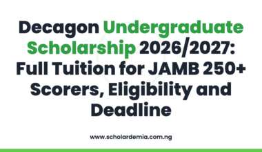 Decagon Undergraduate Scholarship 2026/2027: Full Tuition for JAMB 250+ Scorers, Eligibility and Deadline