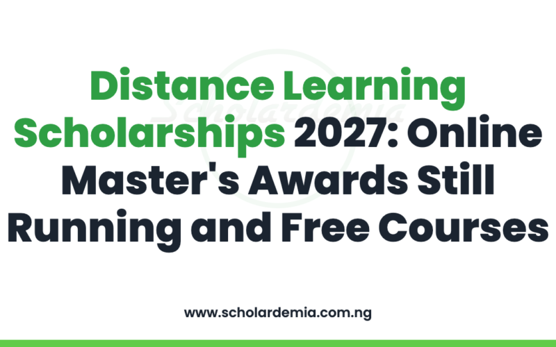 Distance Learning Scholarships 2027: Online Master's Awards Still Running and Free Courses