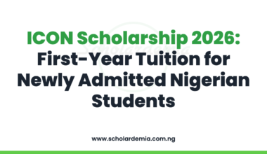 ICON Scholarship 2026: First-Year Tuition for Newly Admitted Nigerian Students