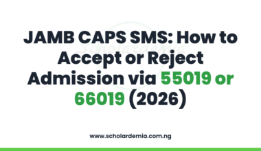 JAMB CAPS SMS: How to Accept or Reject Admission via 55019 or 66019 (2026)