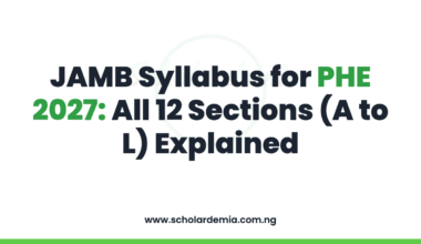 JAMB Syllabus for PHE 2027: All 12 Sections (A to L) Explained