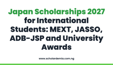 Japan Scholarships 2027 for International Students: MEXT, JASSO, ADB-JSP and University Awards