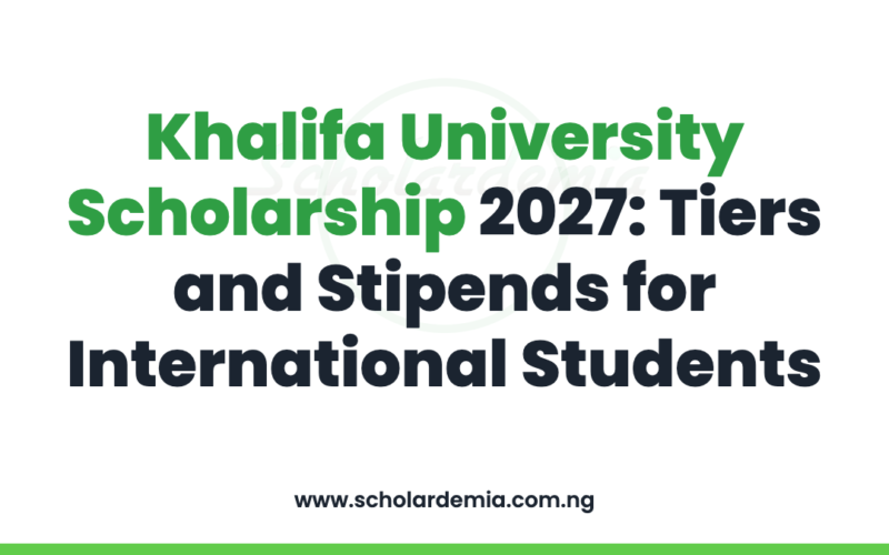 Khalifa University Scholarship 2027: Tiers and Stipends for International Students