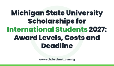 Michigan State University Scholarships for International Students 2027: Award Levels, Costs and Deadline