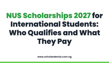 NUS Scholarships 2027 for International Students: Who Qualifies and What They Pay