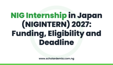 NIG Internship in Japan (NIGINTERN) 2027: Funding, Eligibility and Deadline
