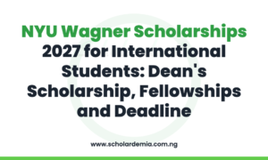 NYU Wagner Scholarships 2027 for International Students: Dean's Scholarship, Fellowships and Deadline