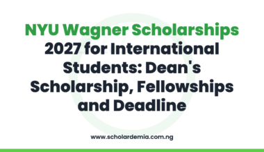 NYU Wagner Scholarships 2027 for International Students: Dean's Scholarship, Fellowships and Deadline