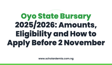 Oyo State Bursary 2025/2026: Amounts, Eligibility and How to Apply Before 2 November