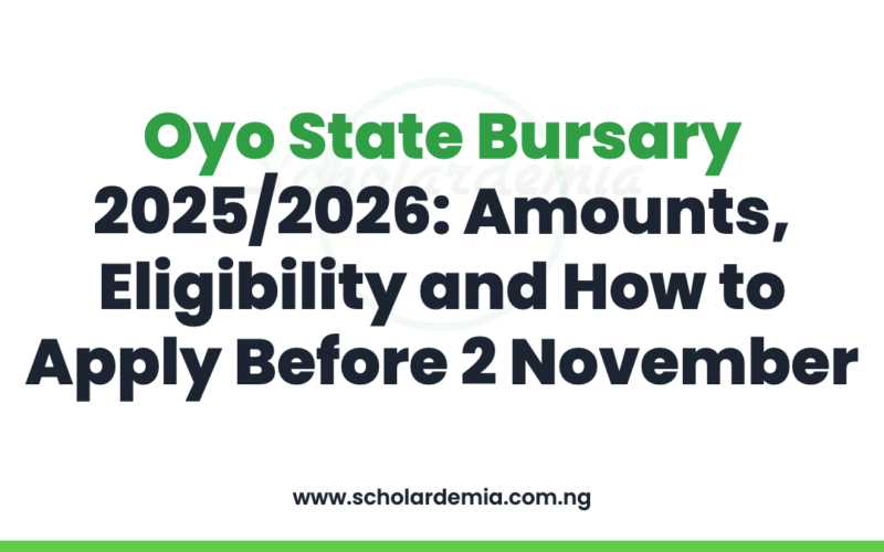 Oyo State Bursary 2025/2026: Amounts, Eligibility and How to Apply Before 2 November
