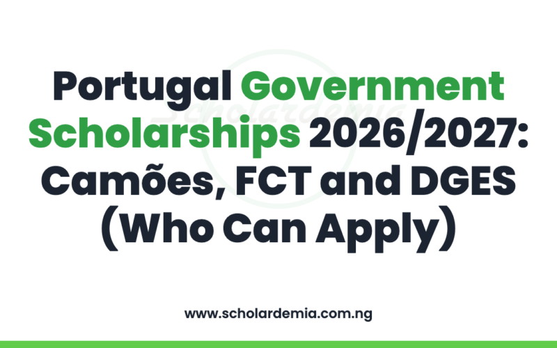 Portugal Government Scholarships 2026/2027: Camões, FCT and DGES (Who Can Apply)