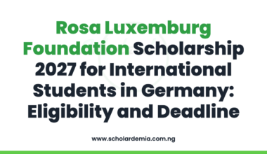 Rosa Luxemburg Foundation Scholarship 2027 for International Students in Germany: Eligibility and Deadline