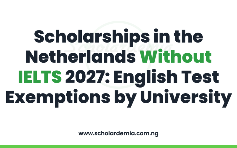 Scholarships in the Netherlands Without IELTS 2027: English Test Exemptions by University