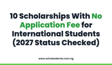 10 Scholarships With No Application Fee for International Students (2027 Status Checked)
