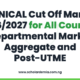 UNICAL Cut Off Mark 2026/2027 for All Courses: Departmental Marks, Aggregate and Post-UTME