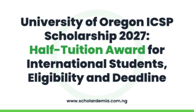 University of Oregon ICSP Scholarship 2027: Half-Tuition Award for International Students, Eligibility and Deadline