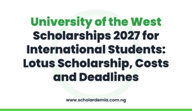University of the West Scholarships 2027 for International Students: Lotus Scholarship, Costs and Deadlines