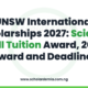 UNSW International Scholarships 2027: Scientia Full Tuition Award, 20% Award and Deadlines