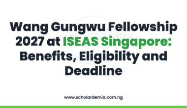 Wang Gungwu Fellowship 2027 at ISEAS Singapore: Benefits, Eligibility and Deadline